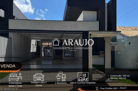 Casa à venda - 169m² - Zona II, Cianorte-PR