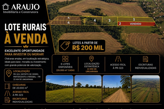 Sítio à venda - 121000m² - Umuarama-PR